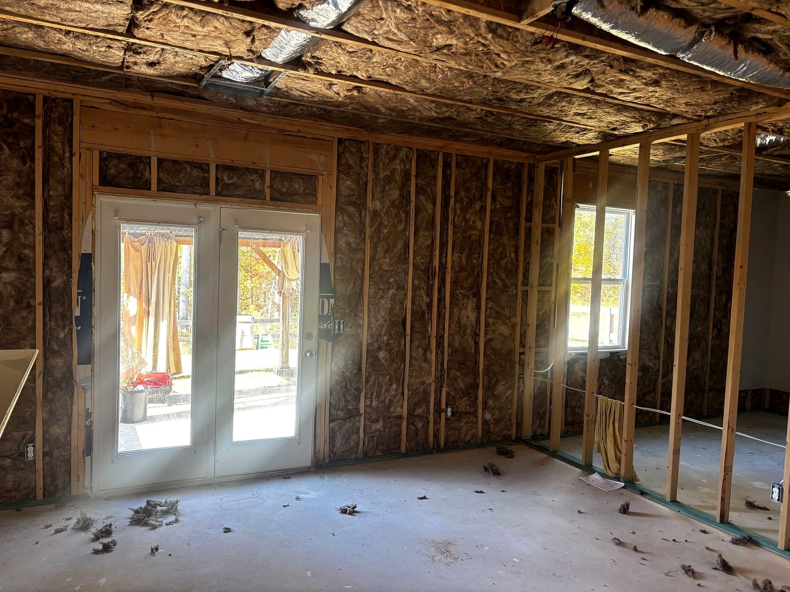 Full home reconstruction after a tree impact — before